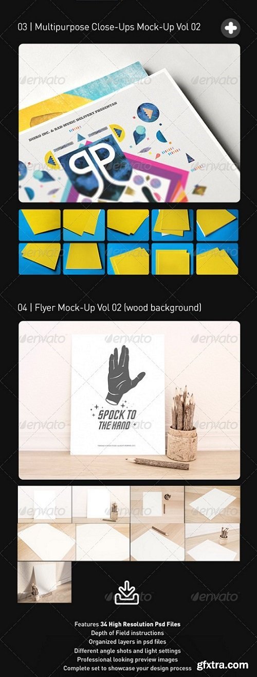 GraphicRiver Stationery Flyer Magazine Poster Close Up Bundle 7696675