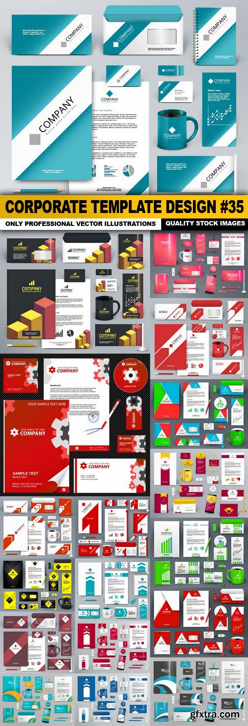 Corporate Template Design #35 - 20 Vector