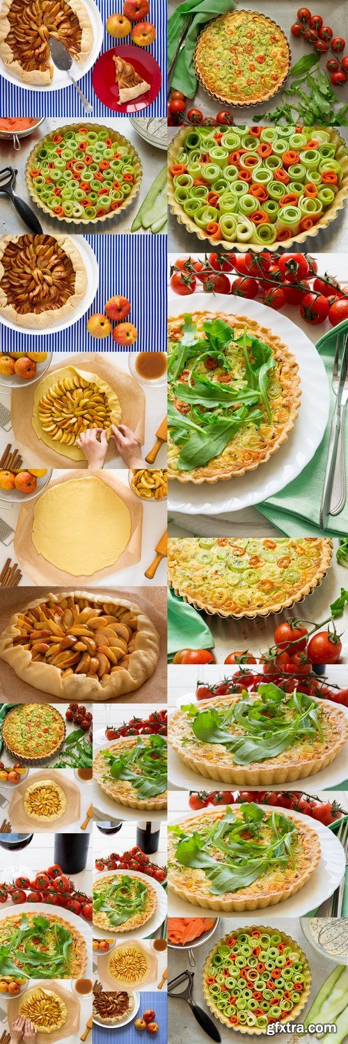 Preparing homemade vegetarian pie