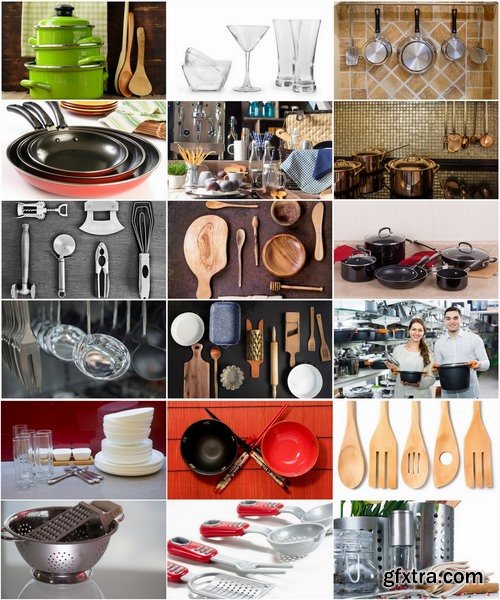 Collection cookware frying pan dish fork spoon 25 HQ Jpeg