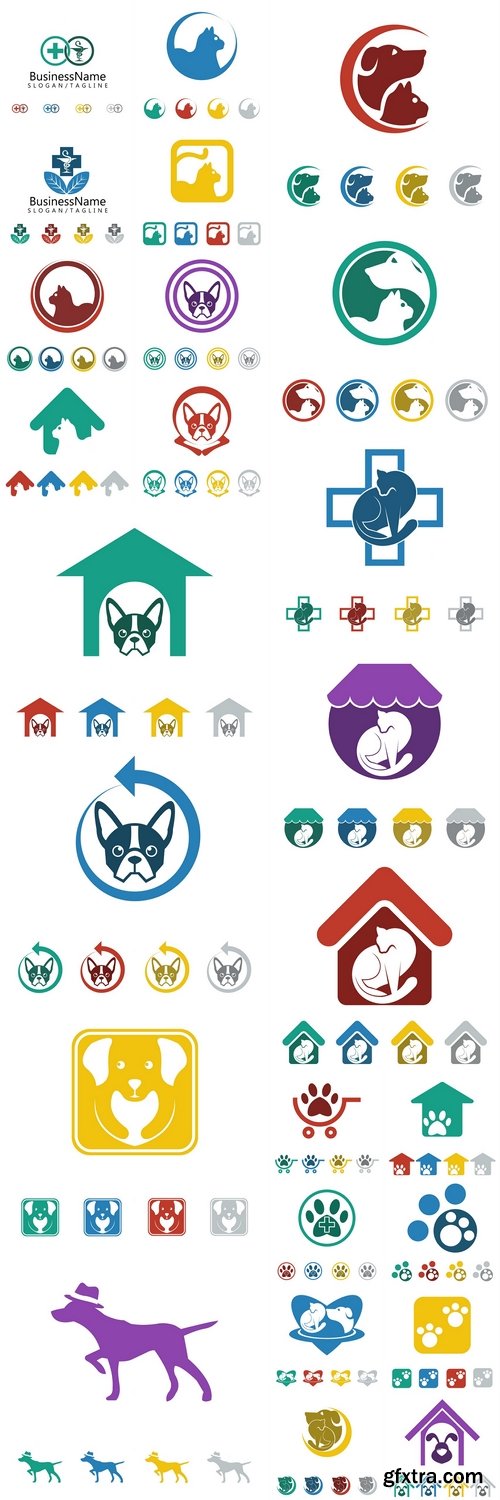 Pet shop logo icon Vector 2 » GFxtra