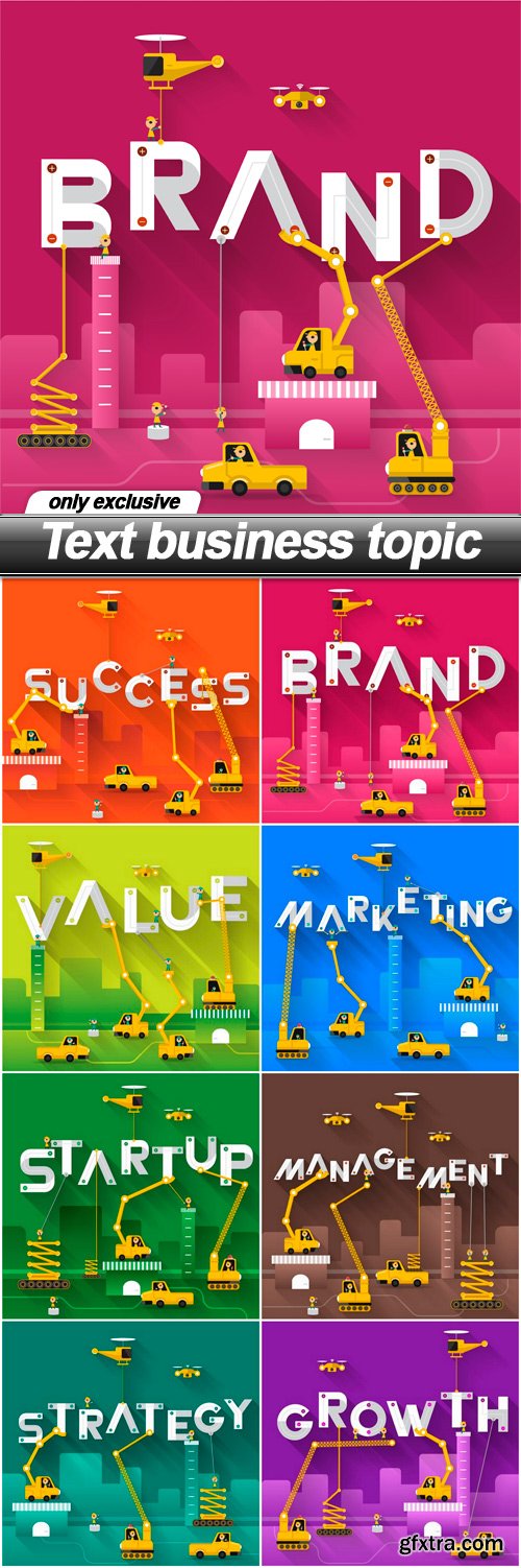 Text business topic - 8 EPS