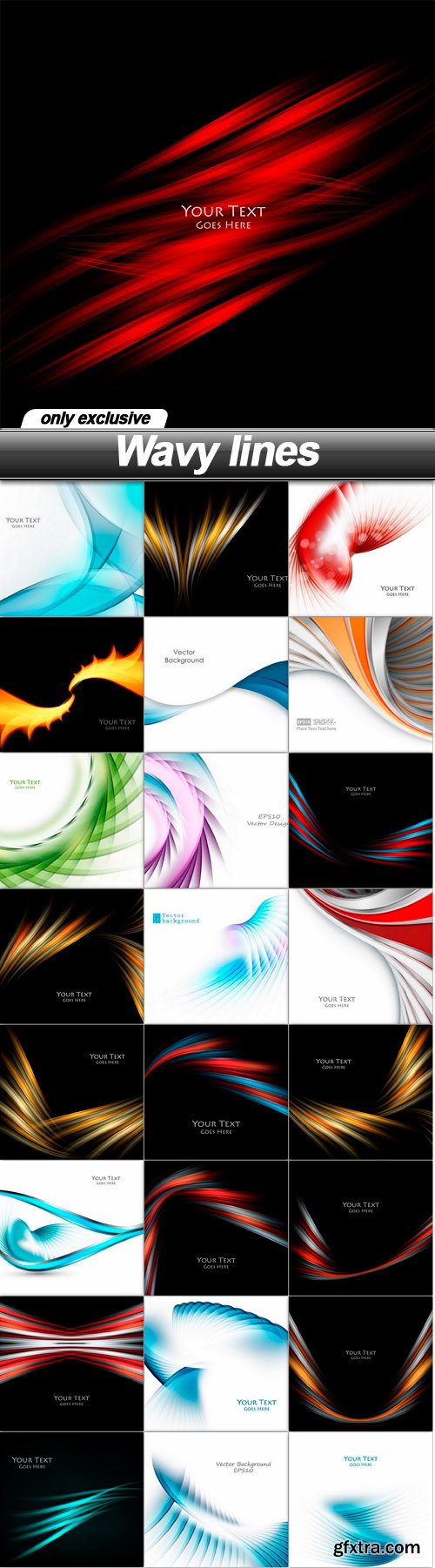 Wavy lines - 25 EPS