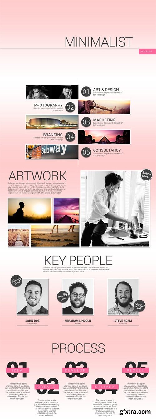 Minimalist Showcase PowerPoint - CM 59888