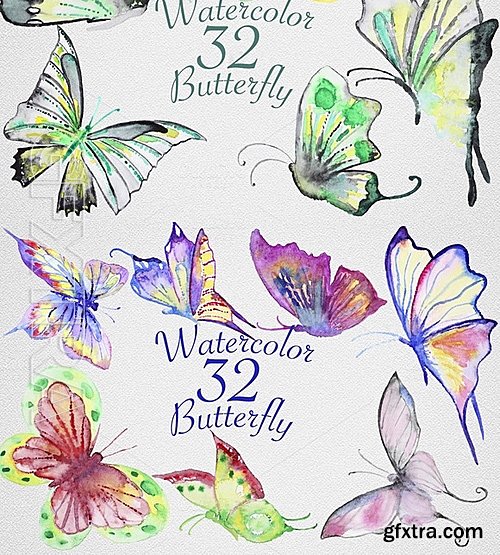 CM - Watercolor Butterfly Set2 671539