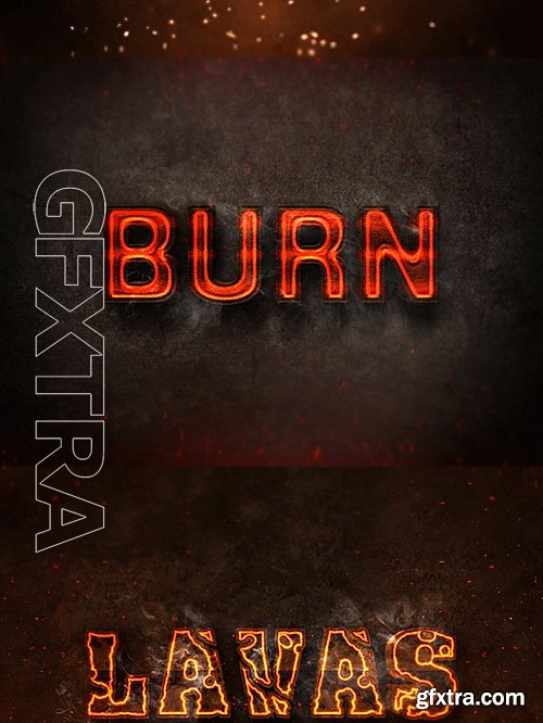 GraphicRiver - 3D Burning Photoshop Text Effects 16290622