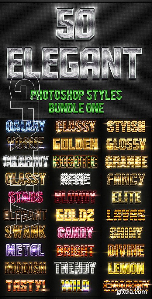 GraphicRiver - 50 Elegant Photoshop Styles Bundle 16299506