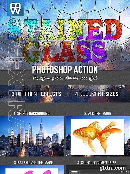 GraphicRiver - Stained Glass Photoshop Action 16265162