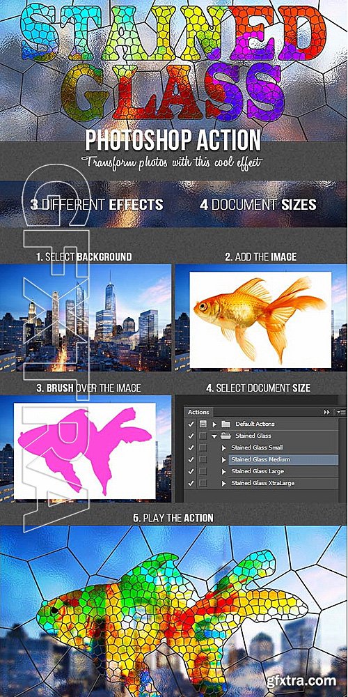 GraphicRiver - Stained Glass Photoshop Action 16265162