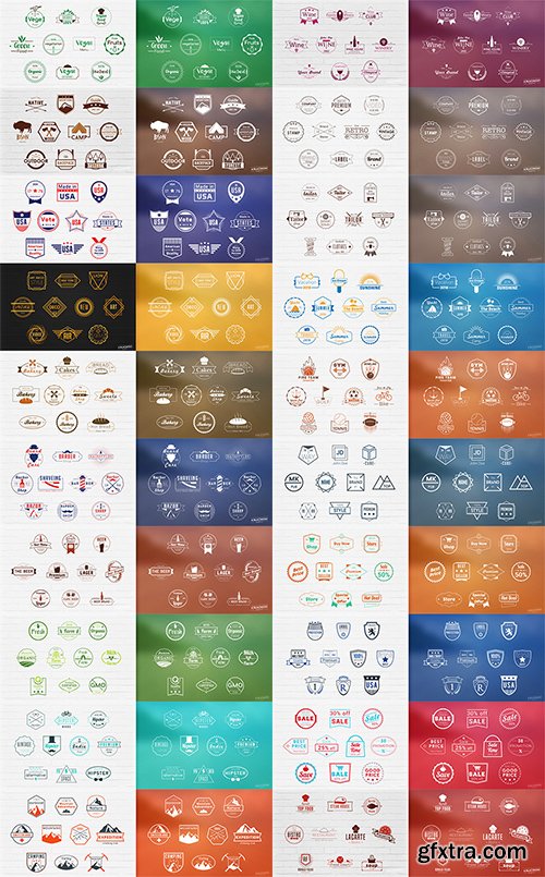 300 Fully Customizable Logos and Badges