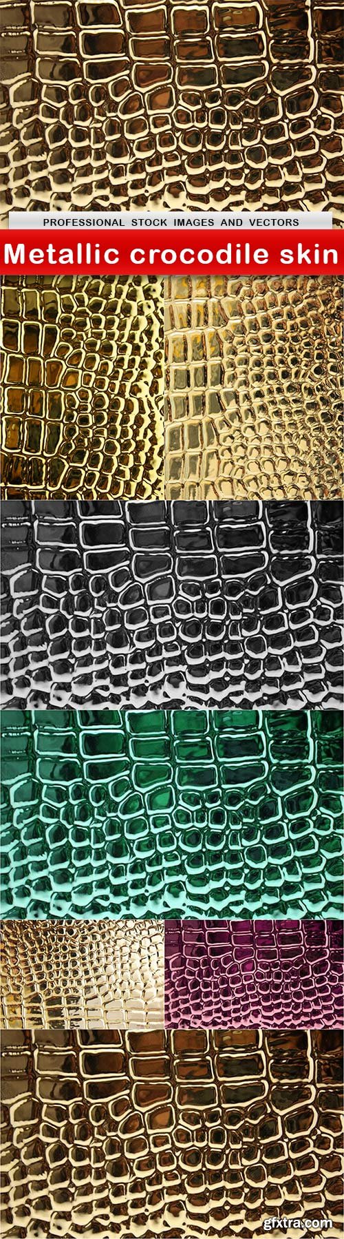 Metallic crocodile skin - 8 UHQ JPEG