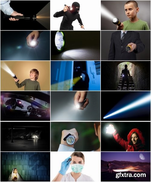 Collection thief man with a lantern flashlight 25 HQ Jpeg