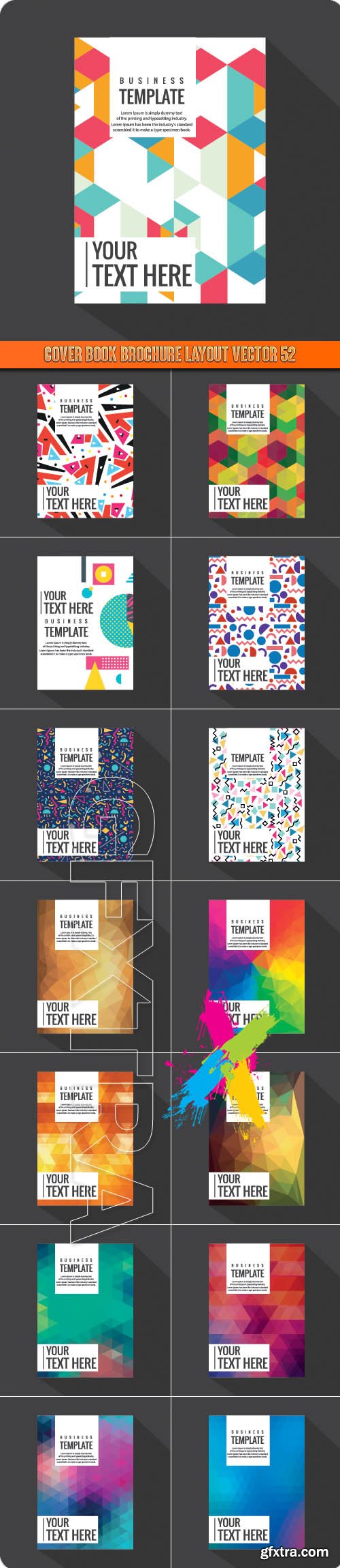 Cover book brochure layout vector 52