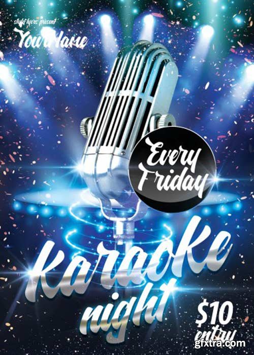 Karaoke Night V4 PSD Flyer Template