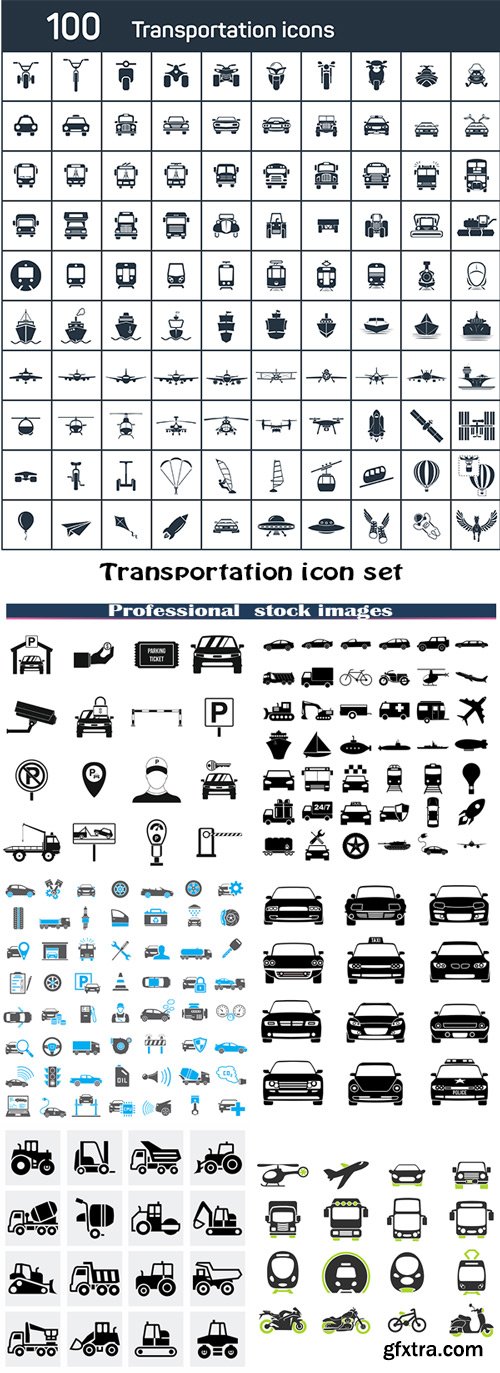 Transportation icon set