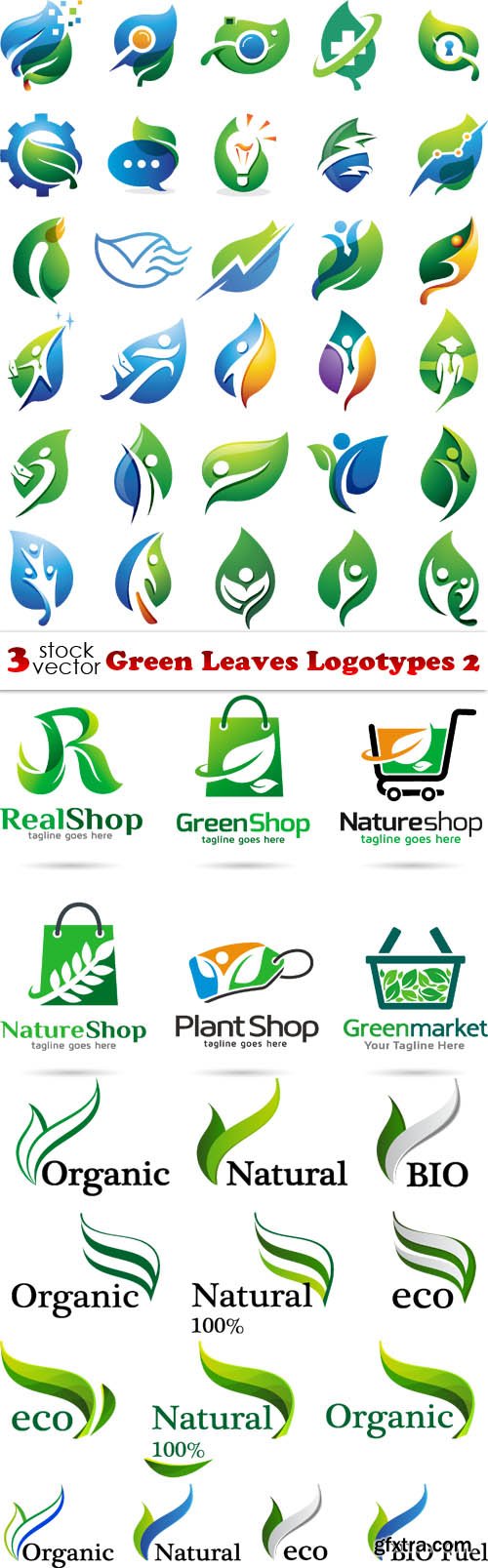 Vectors - Green Leaves Logotypes 2