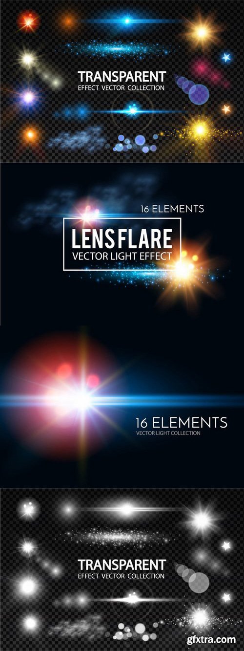 CM - Lens Flares Set. Vector & Raster 683398