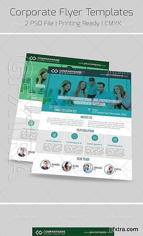 Modern Corporate Flyer Templates 2 4025