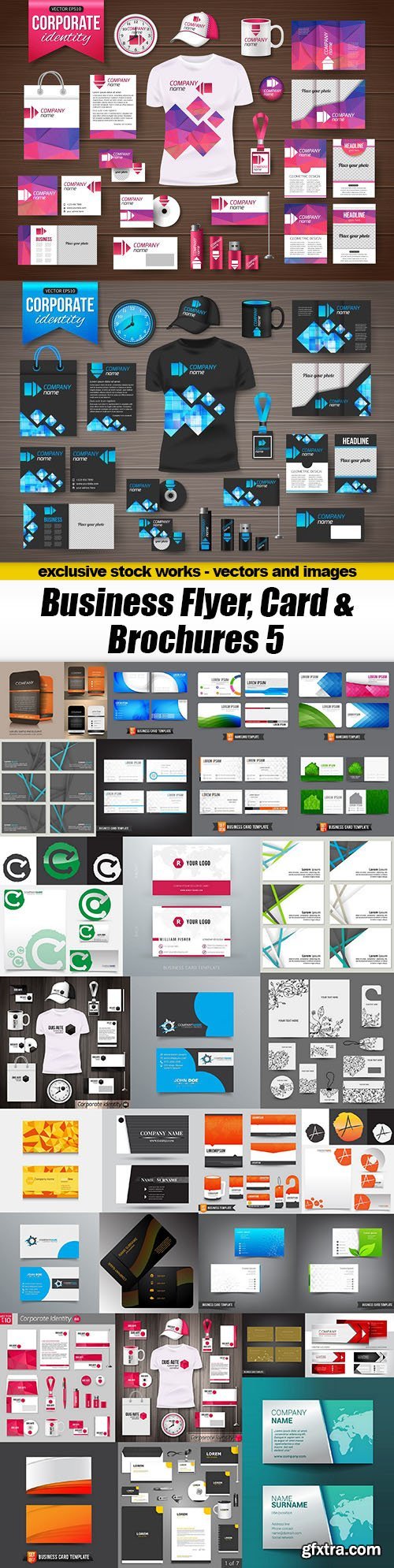 Business Flyer, Card & Brochures - Design Collection 5, - 39xEPS