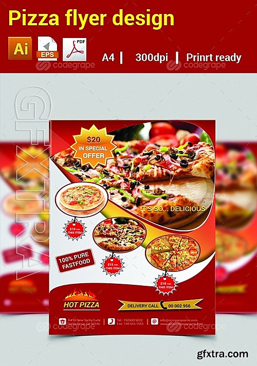 Pizza Flyer Design 6288