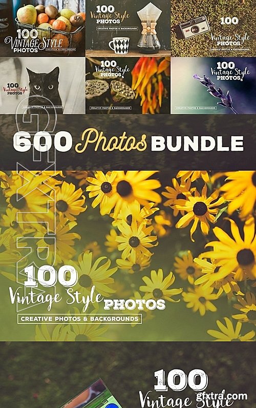 CM - 600 Vintage Style Photos - Bundle 692352