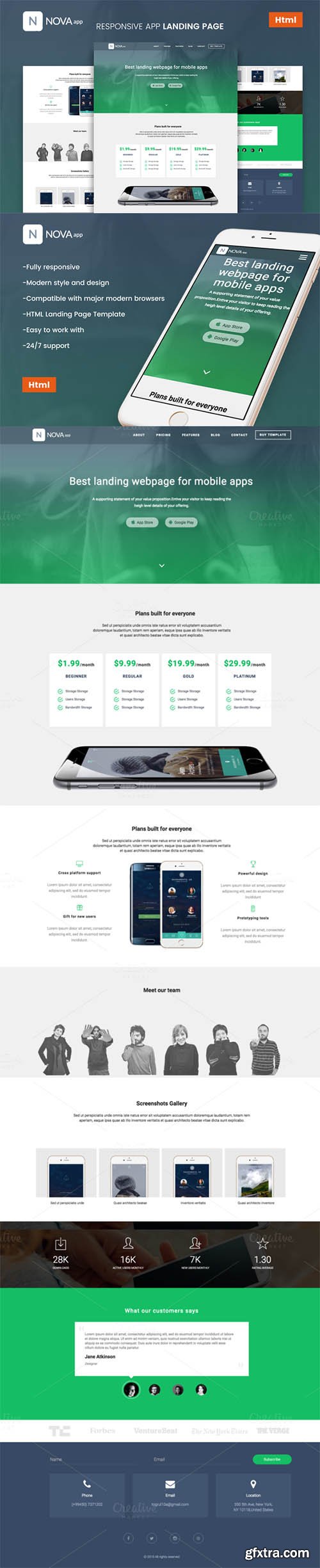 Nova - Responsive App Landing Page - CM 713112