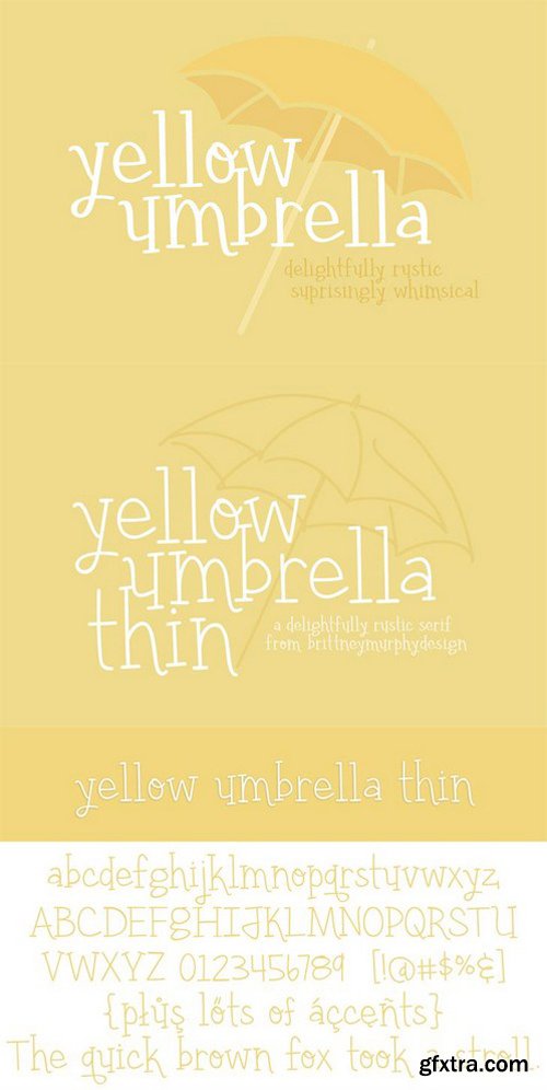 Yellow Umbrella Font