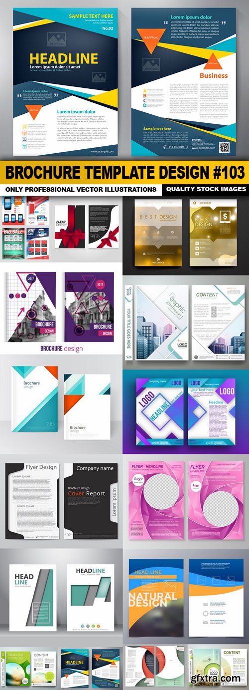 Brochure Template Design #103 - 15 Vector