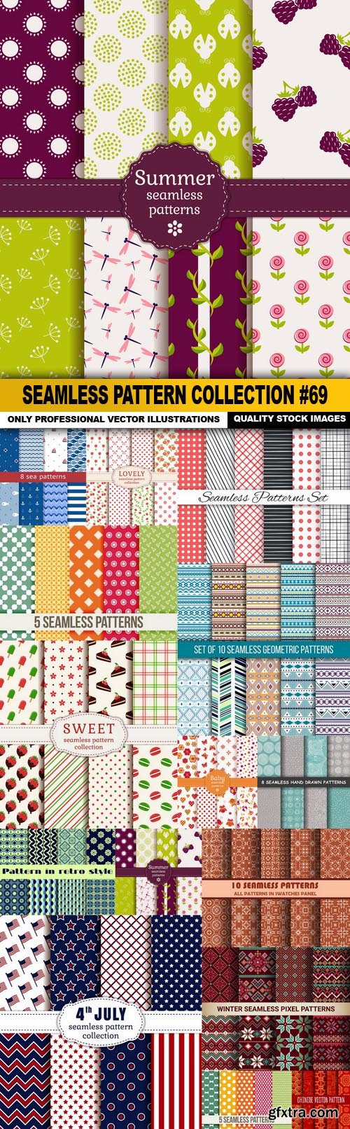 Seamless Pattern Collection #69 - 15 Vector