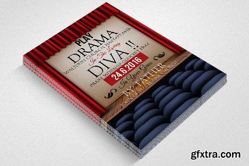 CreativeMarket Drama Theater Booking Flyer 683953