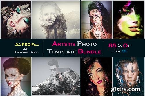 CreativeMarket Artstic Photo Template Bundle 683413