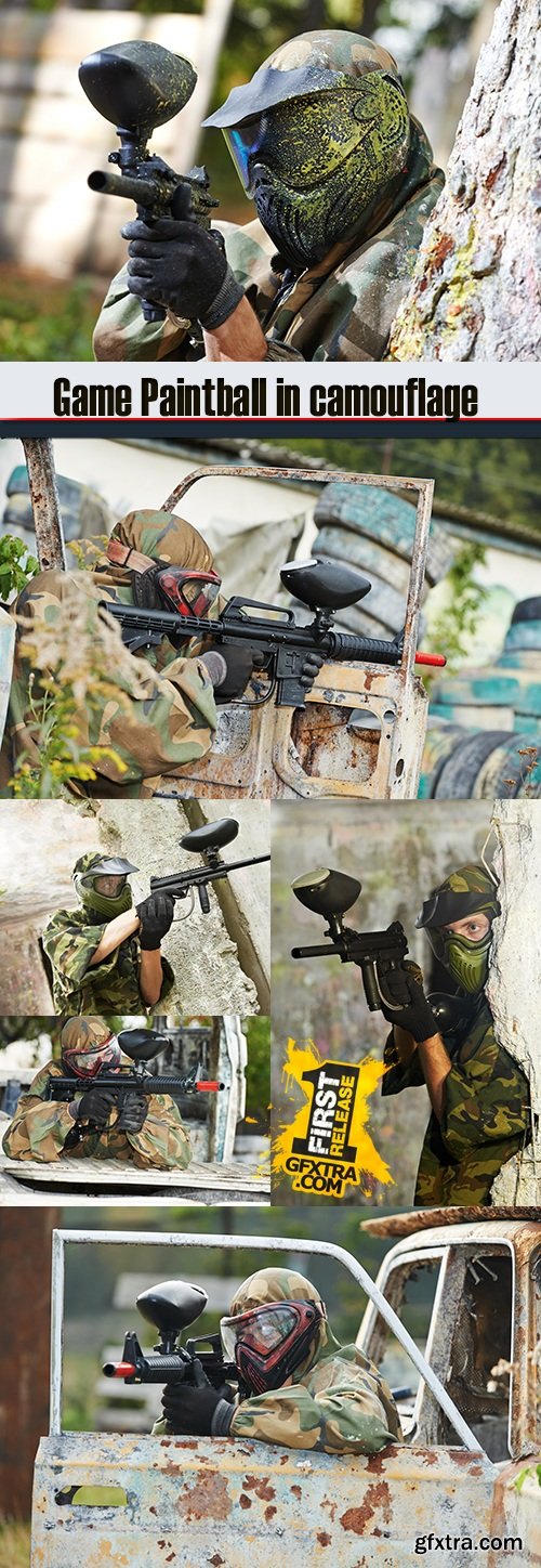 Game Paintball in camouflage