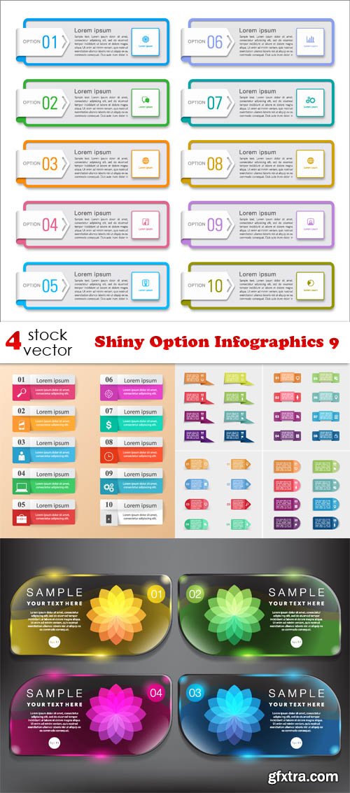 Vectors - Shiny Option Infographics 9