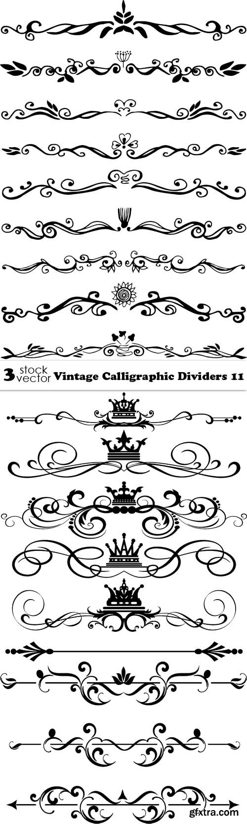 Vectors - Vintage Calligraphic Dividers 11