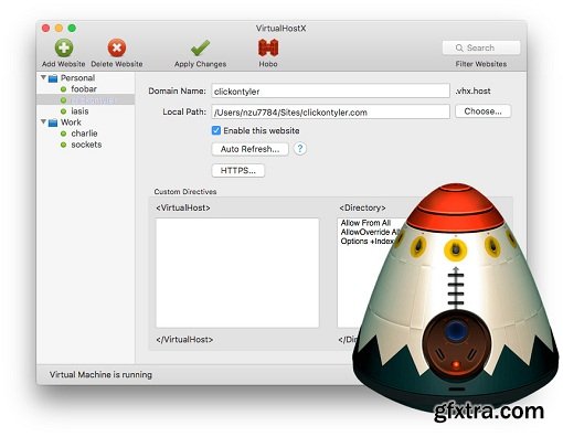 VirtualHostX 7.1.1 (Mac OS X)