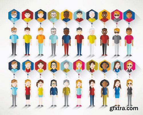 People Vector Set 7 - 28xEPS