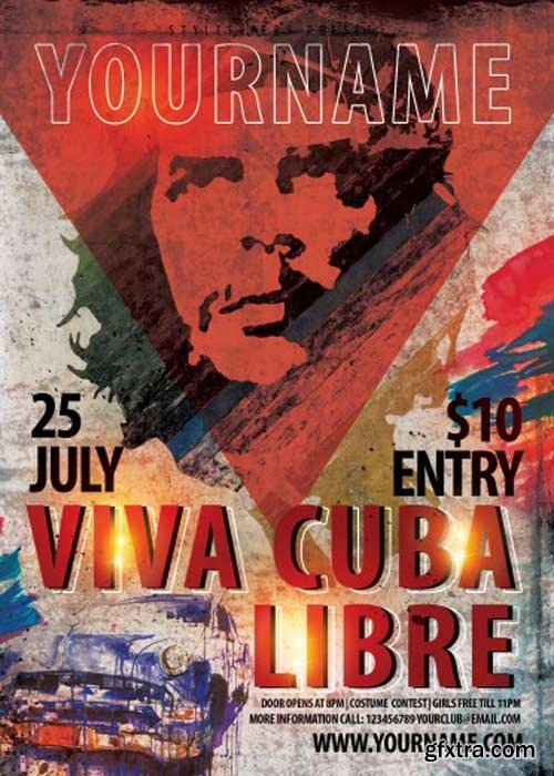 Viva Cuba Libre V1 PSD Flyer Template