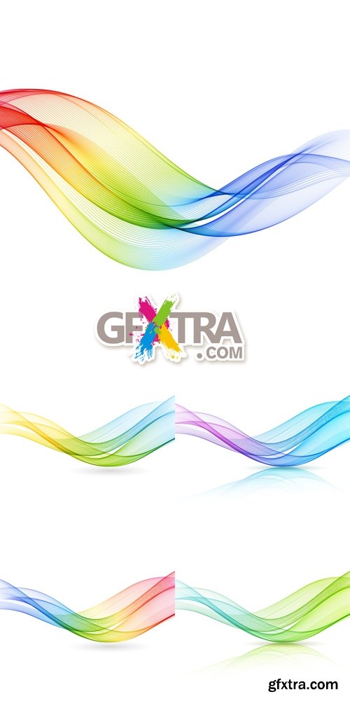 Abstract Color Waves Backgrounds Vector 2