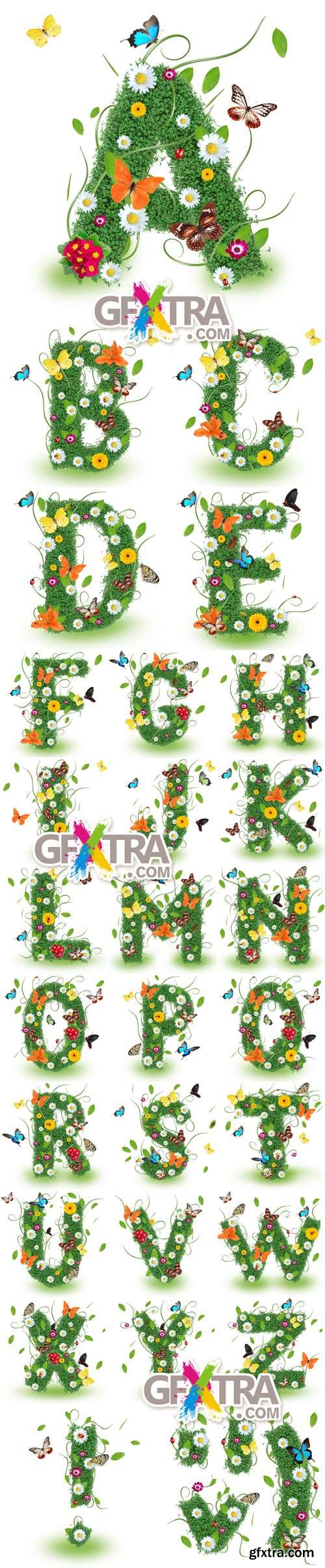 Stock Photo - Spring Letters / Alphabet