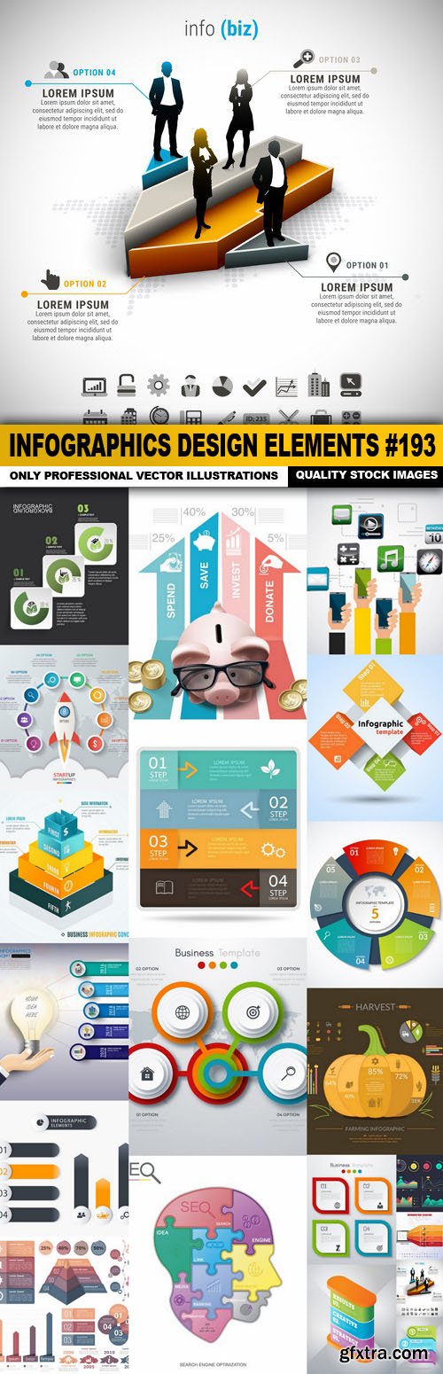 Infographics Design Elements #193 - 20 Vector