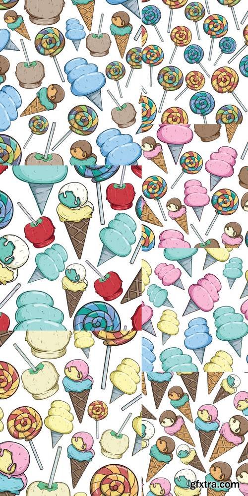 Seamless Pattern with Sweets