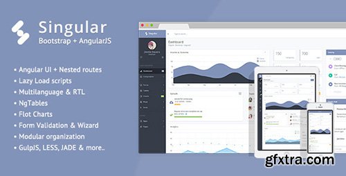 ThemeForest - Singular v1.1 - Bootstrap Admin Theme - AngularJS - 9685109