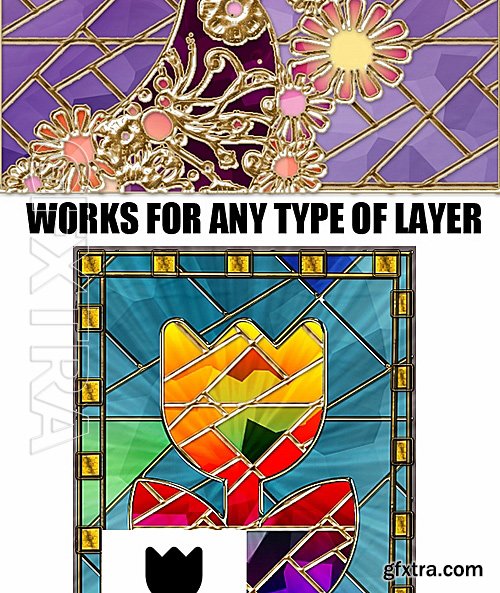 GraphicRiver - Mosaic Stained Glass Photoshop Action 16251956