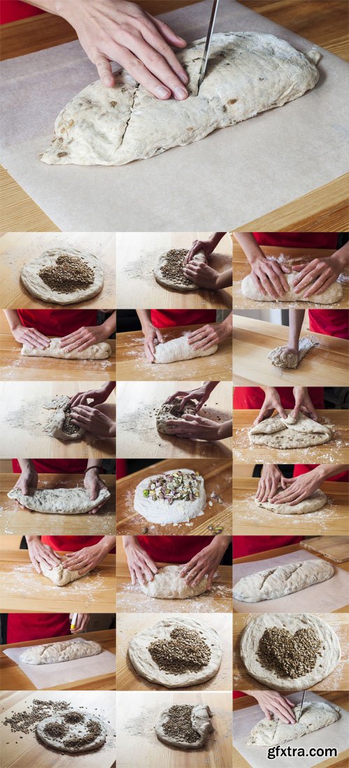 Photo Stock - The Process of Creating Homemade Bread