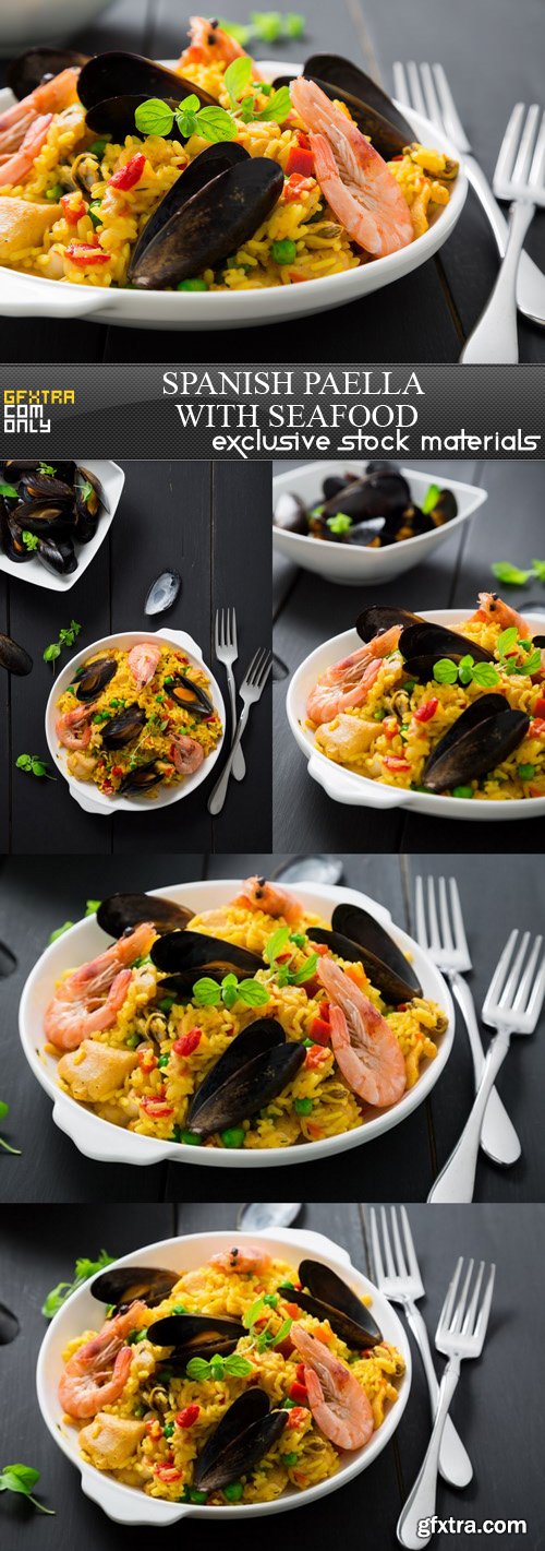 Spanish Paella with Seafood - 5 UHQ JPEG