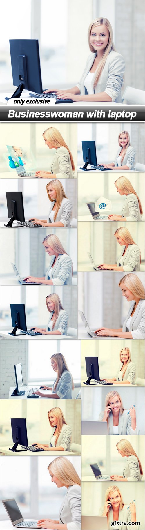 Businesswoman with laptop - 15 UHQ JPEG