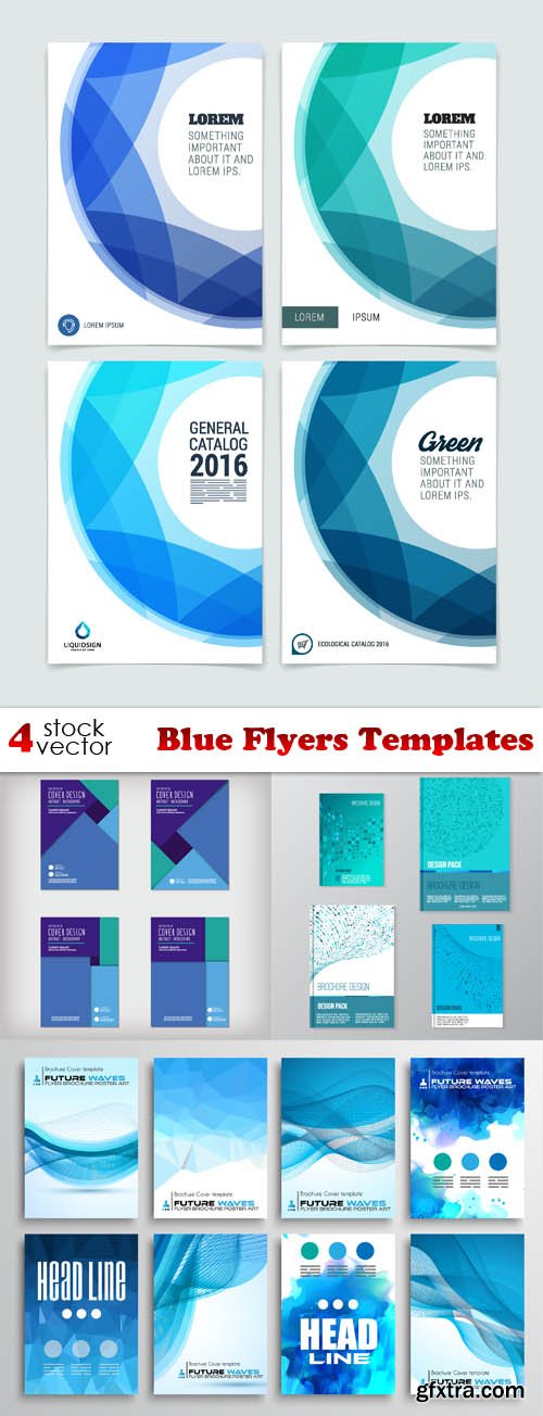 Vectors - Blue Flyers Templates