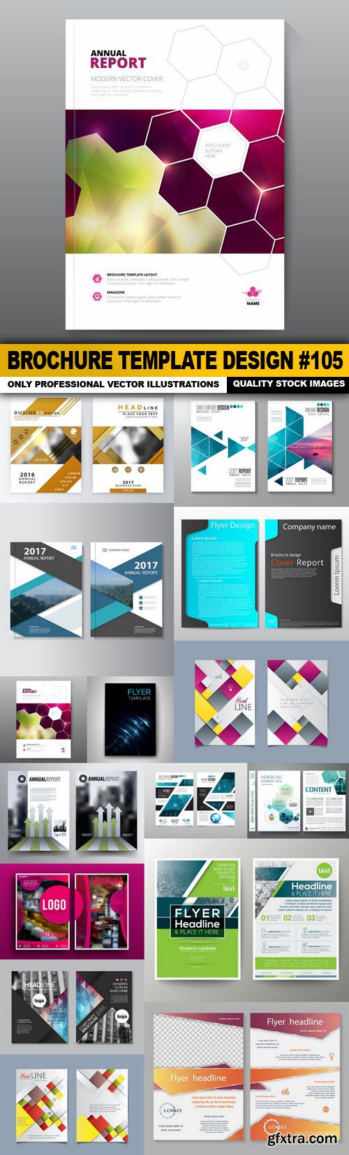 Brochure Template Design #105 - 15 Vector