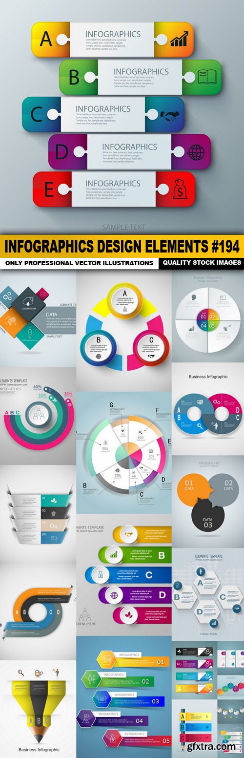 Infographics Design Elements #194 - 20 Vector