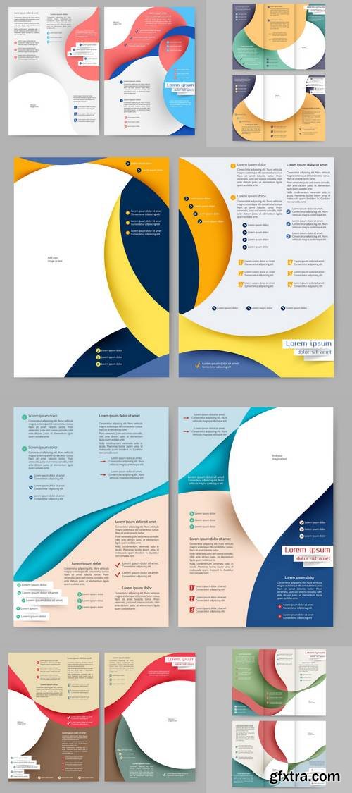 Abstract Brochure Template with Waves